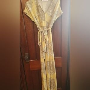 Yellow paisley dress